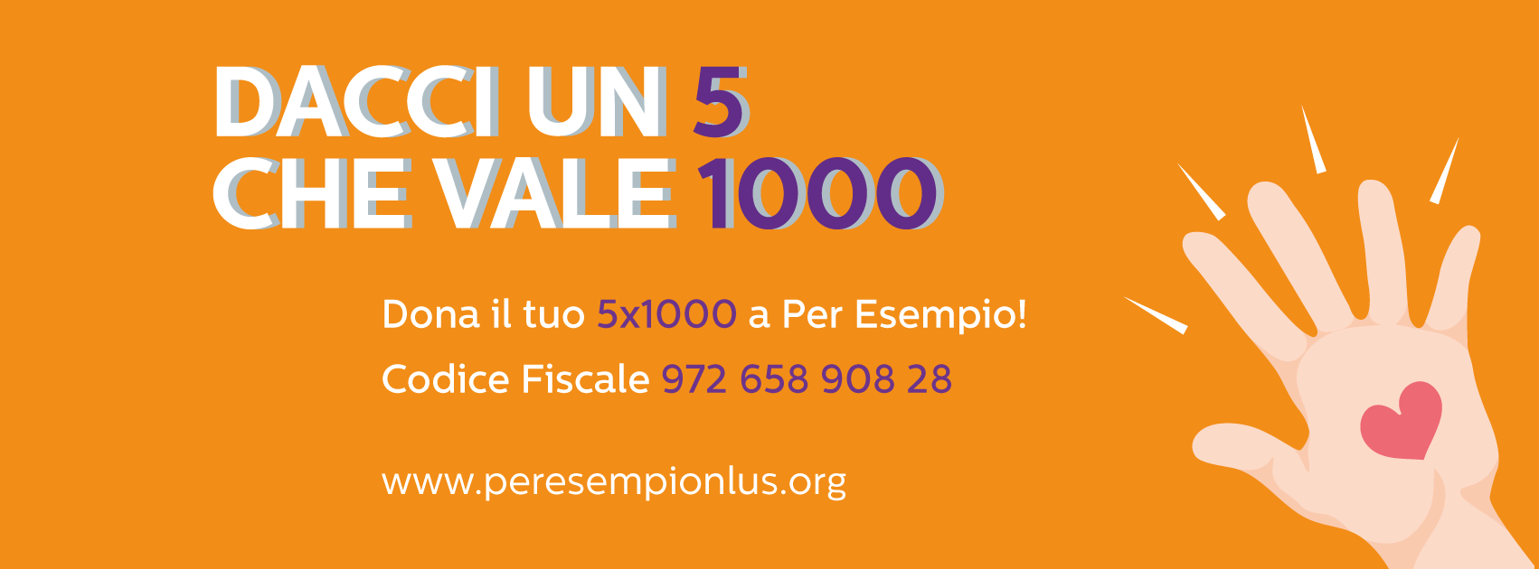 Non fai la dichiarazione dei redditi? Puoi comunque donare il tuo 5x1000 a Per Esempio!