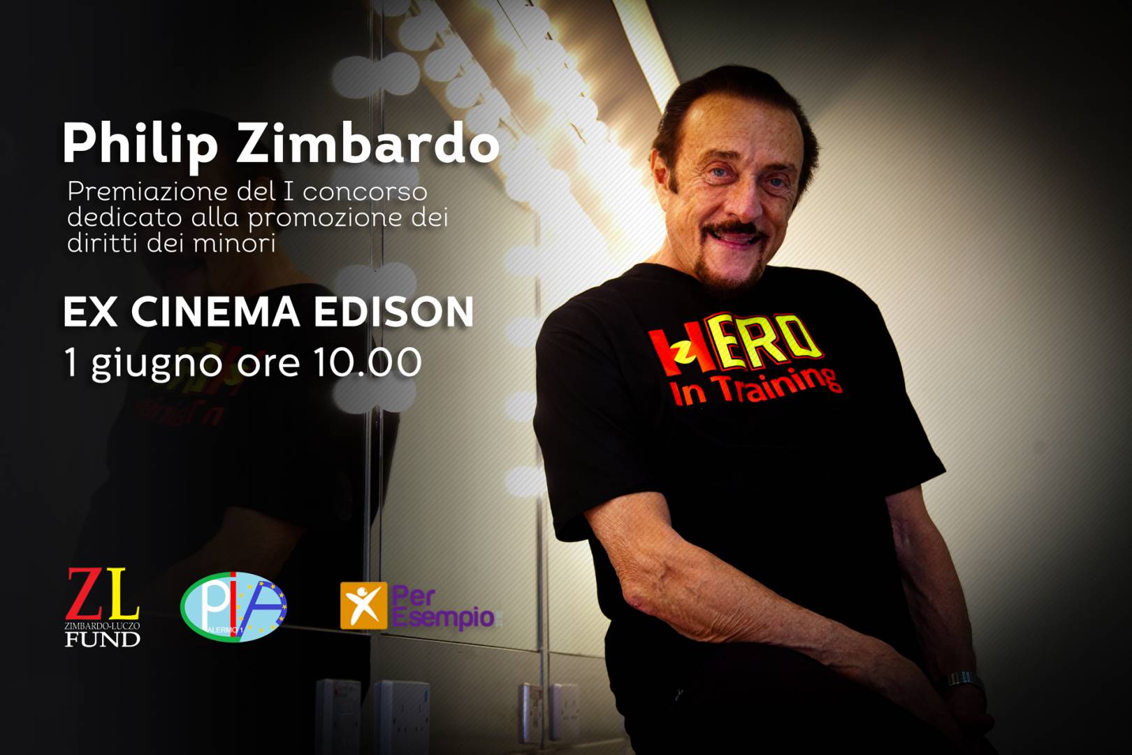 Philip Zimbardo a Palermo per la premiazione del primo concorso dedicato alla promozione dei diritti dei minori