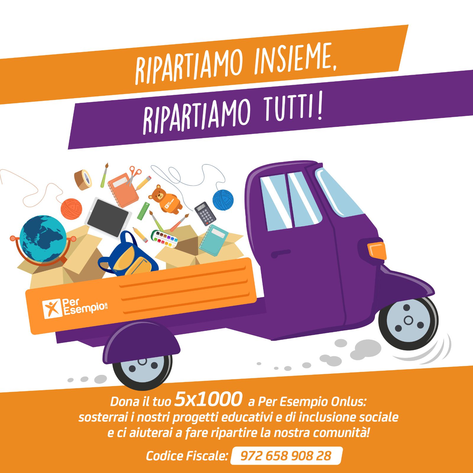 Dona il tuo 5x1000 a Per Esempio Onlus!